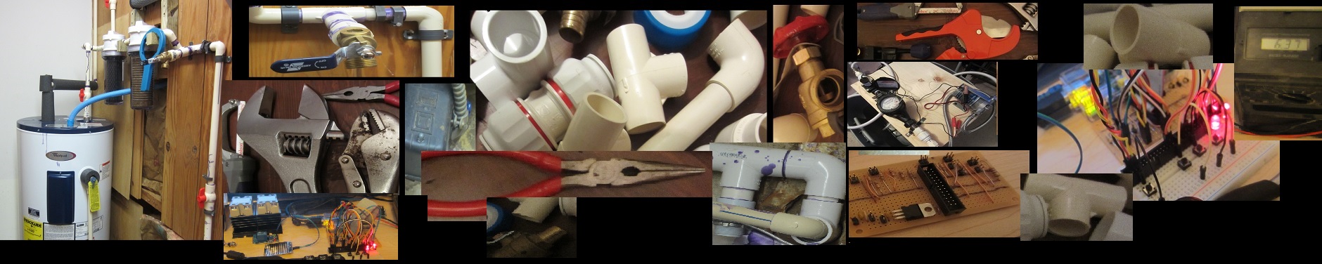 Photo Montage of Plumbing Hardware